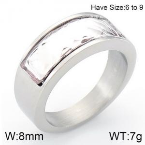 Stainless Steel Stone&Crystal Ring - KR53606-K