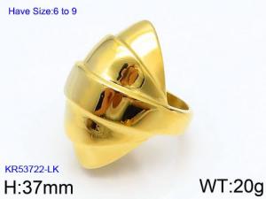 Stainless Steel Gold-plating Ring - KR53722-LK