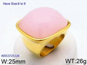 Stainless Steel Stone&Crystal Ring - KR53725-LK