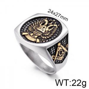 Stainless Steel Gold-plating Ring - KR53766-LU