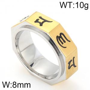 Stainless Steel Gold-plating Ring - KR54435-GC