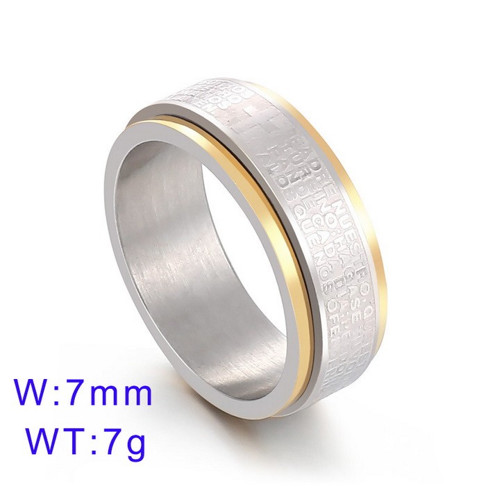 Golden Scripture Religious Rotation Special Ring