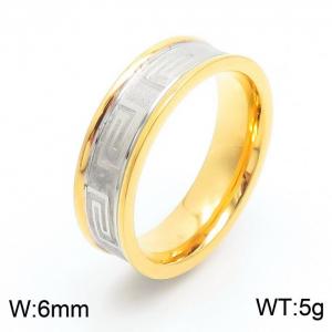 Stainless Steel Gold-Plating Ring - KR7917-K