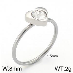 Stainless Steel Stone&Crystal Ring - KR81590-GC