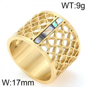 Stainless Steel Gold-plating Ring - KR81778-KGC