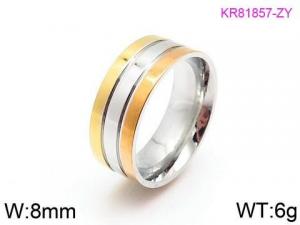 Stainless Steel Gold-plating Ring - KR81857-ZY