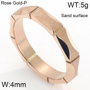 Stainless Steel Rose Gold-plating Ring - KR82011-GC