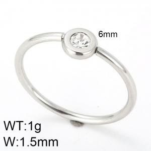 Stainless Steel Stone&Crystal Ring - KR82026-GC