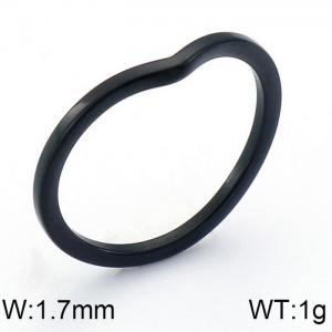 Stainless Steel Black-plating Ring - KR82061-GC