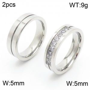 Stainless Steel Lover Ring - KR82210-K
