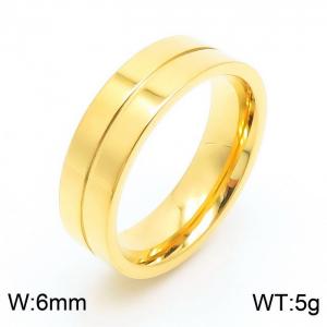 Stainless Steel Gold-plating Ring - KR82214-K