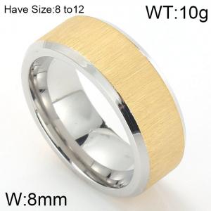 Stainless Steel Gold-plating Ring - KR82354-K