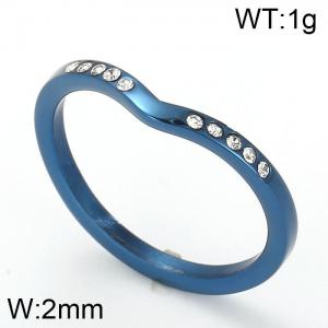 Stainless Steel Stone&Crystal Ring - KR82467-GC