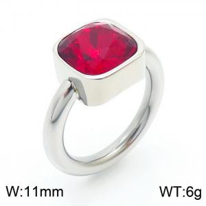 Stainless Steel Stone&Crystal Ring - KR82547-K