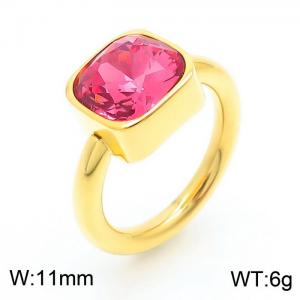 Stainless Steel Stone&Crystal Ring - KR82560-K