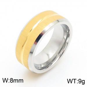 Stainless Steel Gold-plating Ring - KR82566-K