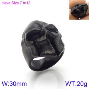 Stainless Skull Ring - KR82597-KHX