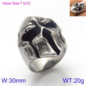 Stainless Skull Ring - KR82598-KHX