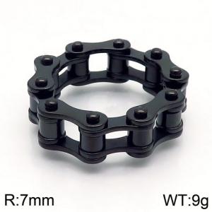 Stainless Steel Black-plating Ring - KR82600-K