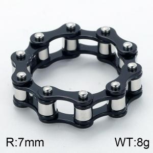 Stainless Steel Black-plating Ring - KR82602-K