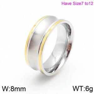 Stainless Steel Gold-plating Ring - KR82612-K