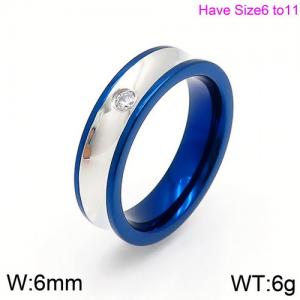 Stainless Steel Stone&Crystal Ring - KR82614-K