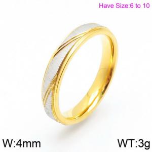 Stainless Steel Gold-plating Ring - KR82621-K