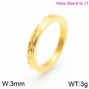 Stainless Steel Gold-plating Ring - KR82624-K