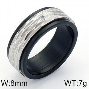 Stainless Steel Stone&Crystal Ring - KR82638-GC