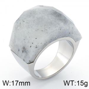 Stainless Steel Stone&Crystal Ring - KR82746-GC