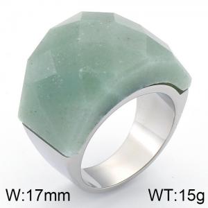 Stainless Steel Stone&Crystal Ring - KR82747-GC