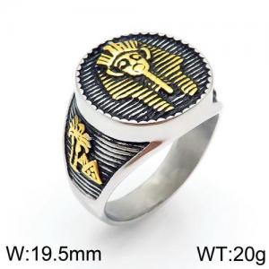 Stainless Steel Gold-plating Ring - KR82765-LK