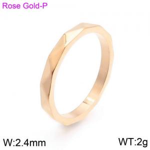 Stainless Steel Rose Gold-plating Ring - KR82820-K