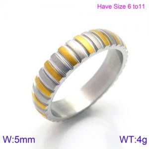 Stainless Steel Gold-plating Ring - KR82888-K