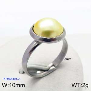 SS Shell Pearl Rings - KR82909-Z