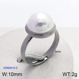 SS Shell Pearl Rings - KR82910-Z