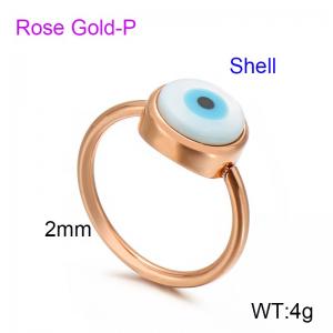 Stainless Steel Rose Gold-plating Ring - KR82952-KGC