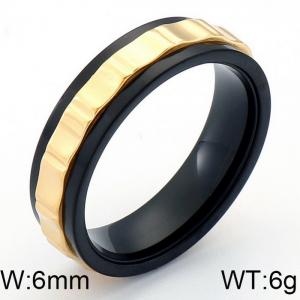 Stainless Steel Black-plating Ring - KR82987-KGC