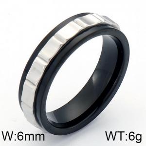 Stainless Steel Black-plating Ring - KR82990-KGC