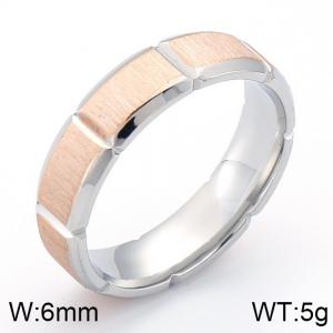 Stainless Steel Rose Gold-plating Ring - KR83035-KGC