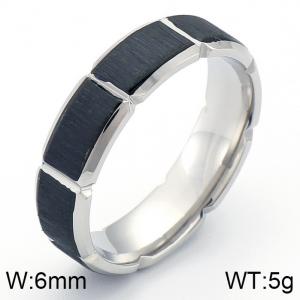 Stainless Steel Black-plating Ring - KR83036-KGC
