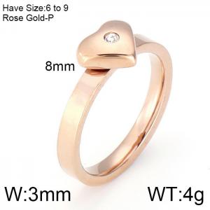 Stainless Steel Stone&Crystal Ring - KR85514-KPD