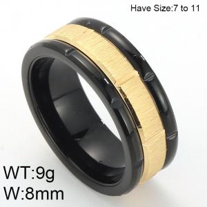 Stainless Steel Gold-plating Ring - KR85524-K