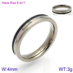 Stainless Steel Black-plating Ring - KR85971-K