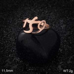 Stainless Steel Rose Gold-plating Ring - KR86185-K