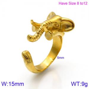 Stainless Steel Gold-plating Ring - KR86206-KHX