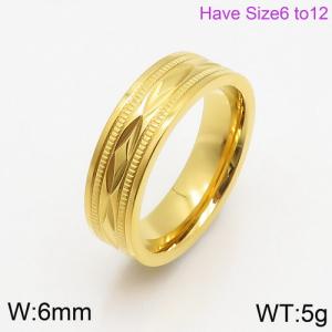 Stainless Steel Gold-plating Ring - KR86356-K