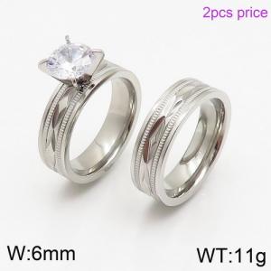 Stainless Steel Lover Ring - KR86360-K