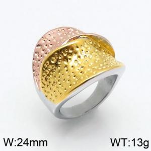 Stainless Steel Rose Gold-plating Ring - KR86469-LK