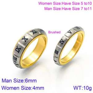 Stainless Steel Lover Ring - KR86505-K